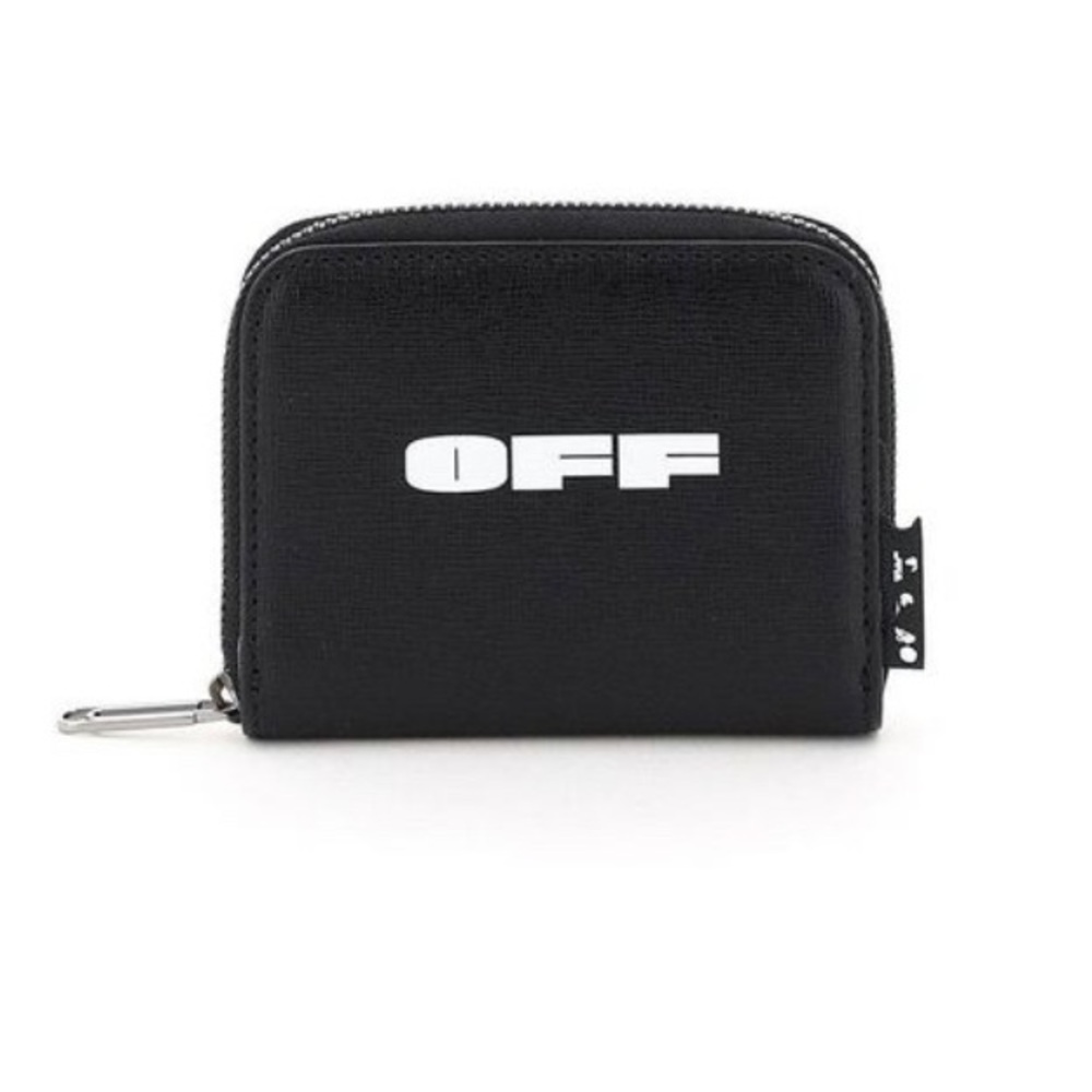 Off-White Logo Print Zip-Around Unisex Wallet